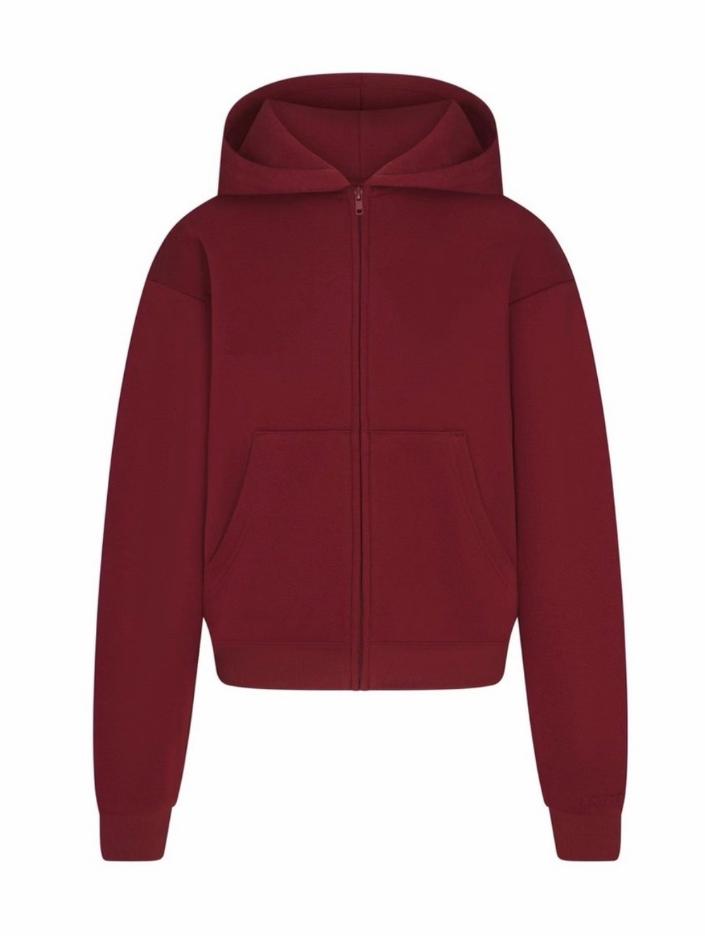 SKIMS Women’s Oversize Maroon Zip Hoodie - Picture 3 of 4